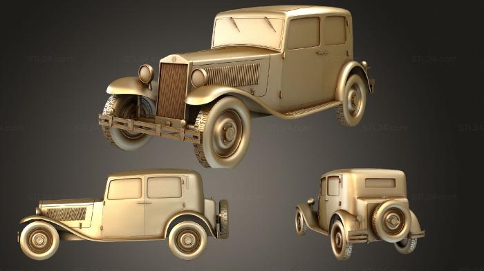 Автомобили и транспорт (Lancia Augusta 1933, CARS_2199) 3D модель для ЧПУ станка